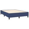 vidaXL Boxspringbett mit Matratze & LED Blau 140x190 cm Stoff