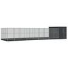 vidaXL Voliere mit Erweiterung Silbern 1118x303x216 cm Stahl