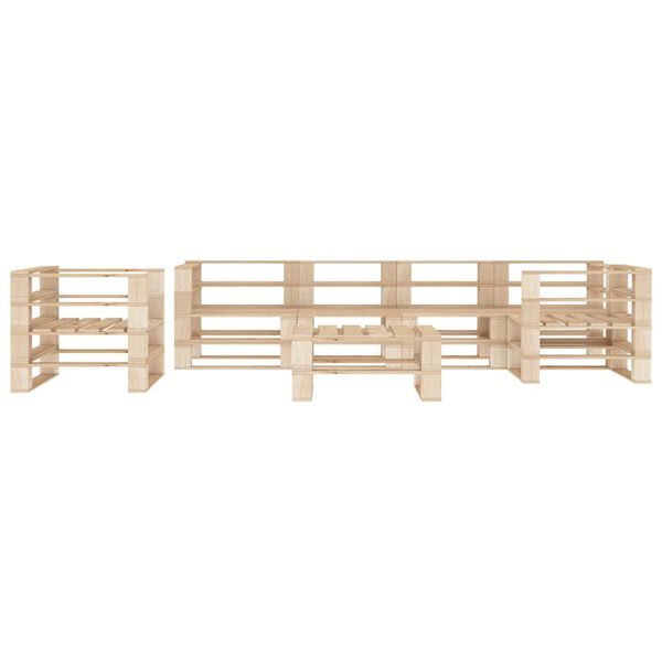 vidaXL 7-tlg. Garten-Lounge-Set aus Paletten Holz