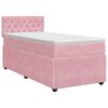vidaXL Boxspringbett mit Matratze mit Kopfteil Rosa 80 x 200 cm Samt