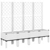 vidaXL Pflanzk&uuml;bel mit Rankgitter Wei&szlig; 160x40x142 cm PP