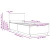 vidaXL Bettrahmen mit Kopfteil Brauneiche 100 x 200 cm Holzwerkstoff