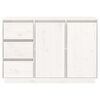 vidaXL Sideboard Weiß 111x34x75 cm Massivholz Kiefer
