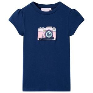 Kinder-T-Shirt Marineblau 116