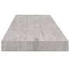vidaXL Schweberegale 2 Stk. Betongrau 80x23,5x3,8 cm MDF
