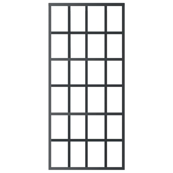 vidaXL Schiebetür mit Beschlag ESG-Glas & Aluminium 90x205 cm