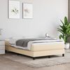 vidaXL Boxspringbett mit Matratze Creme 120x190 cm Stoff