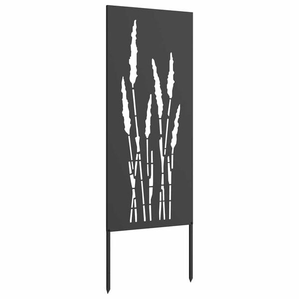 vidaXL Garten Sichtschutz-Leinwand Floral Schwarz 50 x 140 cm