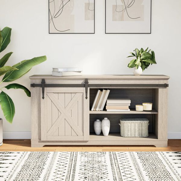 vidaXL Mini Schiebet&uuml;rbeschlag Set f&uuml;r Schrankt&uuml;ren 122 cm Carbonstahl