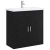 vidaXL Badezimmerm&ouml;bel-Set Schwarze Eiche 81 x 40 x 84,5 cm