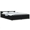 vidaXL Bett mit Schubladen Schwarz 120x200 cm