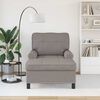 vidaXL Lounge-Liege mit Kissen Taupe 91 x 157 x 91 cm Stoff