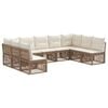 vidaXL Gartensofa-set 9 pcs Beige Poly-Rattan