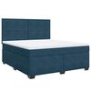 vidaXL Boxspringbett mit Matratze Blau 180x200 cm Samt