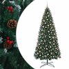vidaXL K&uuml;nstlicher Weihnachtsbaum mit Klappsystem und Weihnachtskugeln