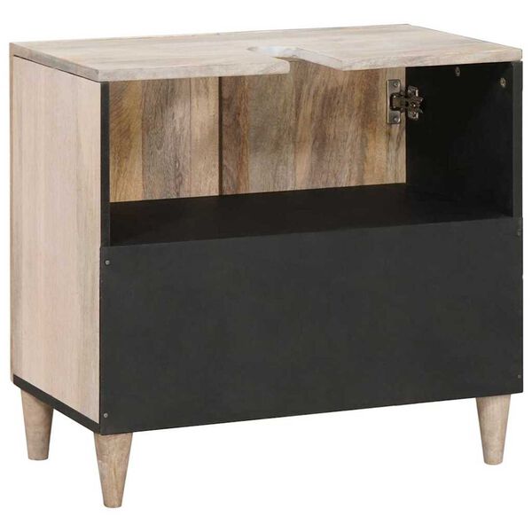 vidaXL Badezimmerschrank Wandmontiert mit Tür Weiß 62 x 33 x 58 cm