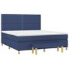 vidaXL Boxspringbett mit Matratze Blau 180x200 cm Stoff