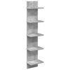 vidaXL Wandregal Betongrau 22 x 15 x 100 cm Holzwerkstoff