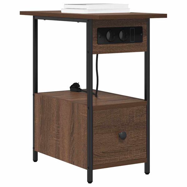 vidaXL Nachttisch Braun Eichen-Optik 60 x 30 x 61 cm Holzwerkstoff