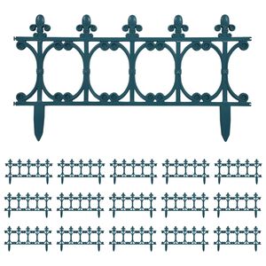 vidaXL Rasenkanten 16 Stk. Gr&uuml;n 10 m PP