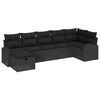 vidaXL Sofa Set 7 stk. Schwarz Poly-Rattan