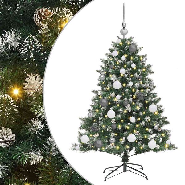vidaXL K&uuml;nstlicher Weihnachtsbaum mit 150 LEDs mit St&auml;nder Gr&uuml;n 120 cm