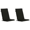 vidaXL Hochlehner-Auflage GEMERT 2 stk. 100 % Polyester Schwarz