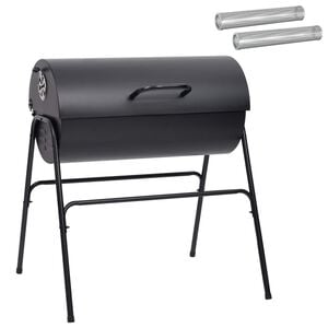 vidaXL Fassgrill mit 2 Kochrosten 3 stk. 80 x 73 x 90 cm Metall