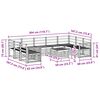 vidaXL Sofagarnituren 10 pcs Natur Massivholz Akazie
