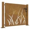 vidaXL Gartentor 100x75 cm Cortenstahl Gras-Design