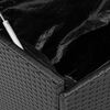 vidaXL Gartentruhe mit Rollen Schwarz 110x55x73 cm Poly Rattan