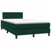 vidaXL Boxspringbett mit Matratze Dunkelgr&uuml;n 120x210 cm Samt