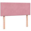 vidaXL Boxspringbett mit Matratze Rosa 120x220 cm Samt