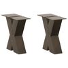 vidaXL Couchtischbeine X-Form 2 Stk. Naturstahl 30x(30-31) cm Stahl
