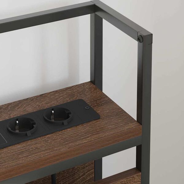 vidaXL Stauraum-Kopfteil Braun Eichen-Optik 120 cm Holzwerkstoff