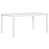 vidaXL Gartentisch 150x90x72 cm PP Weiß