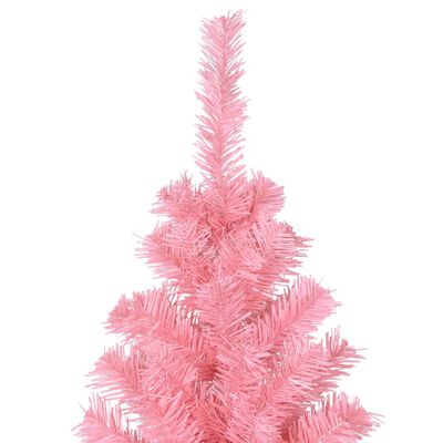 vidaXL Künstlicher Weihnachtsbaum mit Ständer Rosa 210 cm PVC