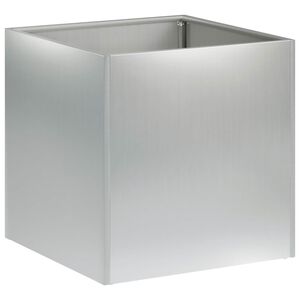 vidaXL Garten-Pflanzgef&auml;&szlig; Silber 35 x 35 x 35 cm Verzinkter Stahl