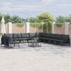 vidaXL Garten-Sofa-Set mit Kissen 12 pcs Anthrazit Stahl