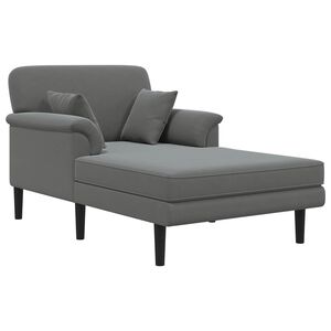 vidaXL Chaiselongue Dunkelgrau Samt