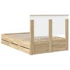 vidaXL Bettrahmen Sonoma-Eiche 135 x 190 cm Ingenieurs Holz