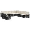 vidaXL Gartensofa-set 11 stk. 11-Sitzer Schwarz Poly-Rattan