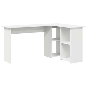 vidaXL Schreibtisch Wei&szlig; 142 x 102 x 73 cm Holzwerkstoff