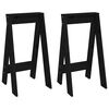 vidaXL Hocker 2 Stk. Schwarz 40x40x75 cm Massivholz Kiefer