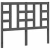 vidaXL Kopfteil Grau 126x4x100 cm Massivholz Kiefer
