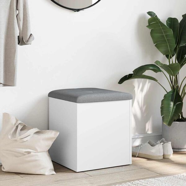 vidaXL Aufbewahrungsbank Wei&szlig; 42 x 42 x 45 cm Holzwerkstoff