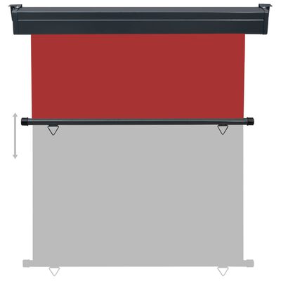 vidaXL Balkon-Seitenmarkise 170x250 cm Rot
