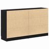 vidaXL Sideboard Schwarz Eichen-Optik 120 x 30 x 70 cm Holzwerkstoff