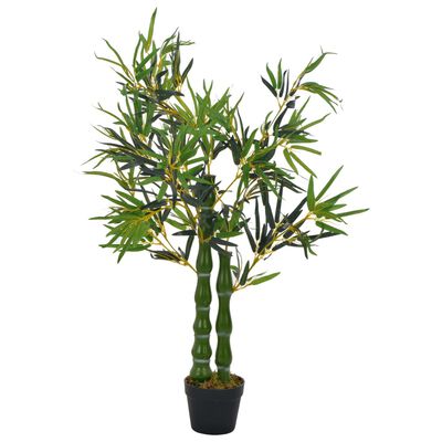 vidaXL Künstliche Pflanze Bambus mit Topf Grün 110 cm