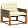 vidaXL Outdoor-Sofagarnitur Massives Akazienholz und Textilene Natur